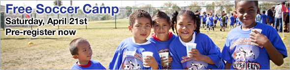 Free Soccer Camp Saturday, April 14th Pre-register now